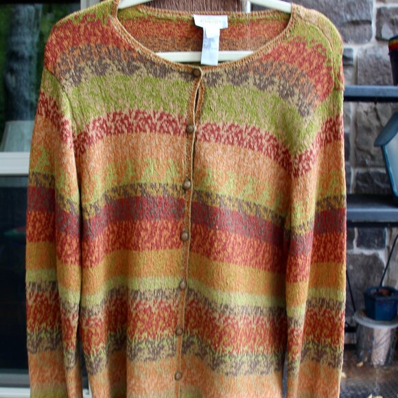 Talbots ladies sweater - fall colors- size XL - Picture 1 of 5